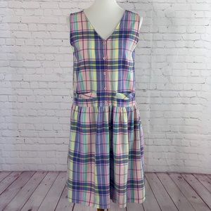 Vintage Karen Scott Dress Jumper Plaid Size 10